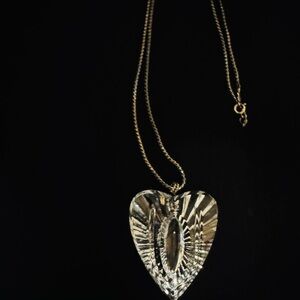 Waterford Crystal Heart Pendant Necklace – Boxed